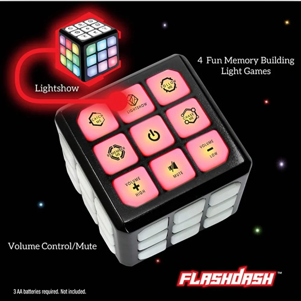 Electronic cube Memory/Brain Game 4-in-1 Handheld Games